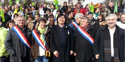 Une délégation du Groupe écologiste du Sénat